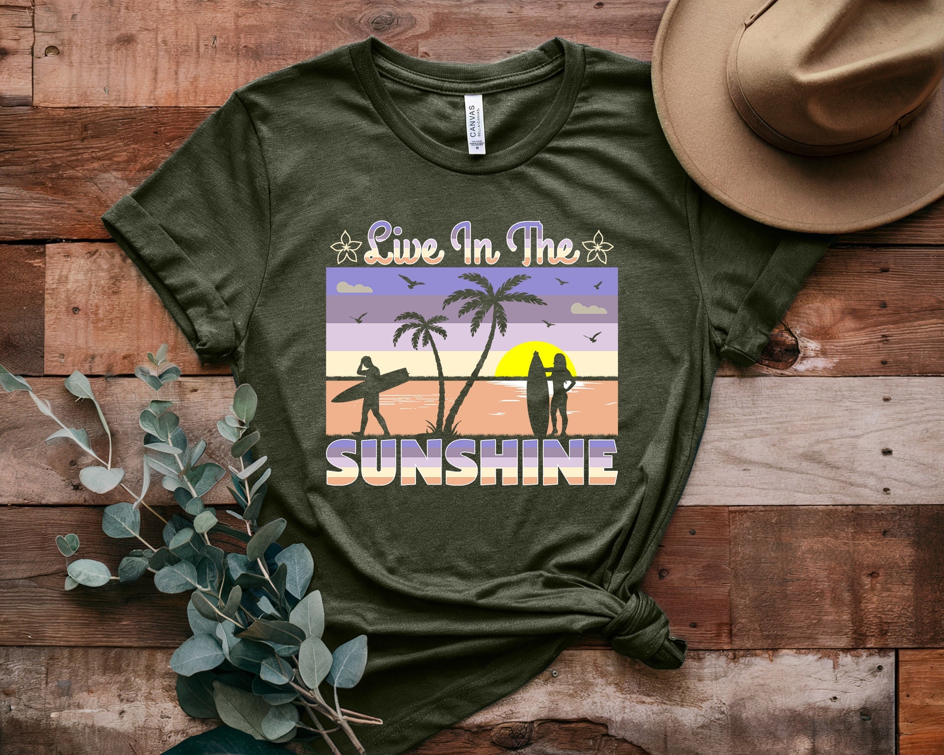 Couple On Vacation Unisex Vintage Slim Fit T-Shirt