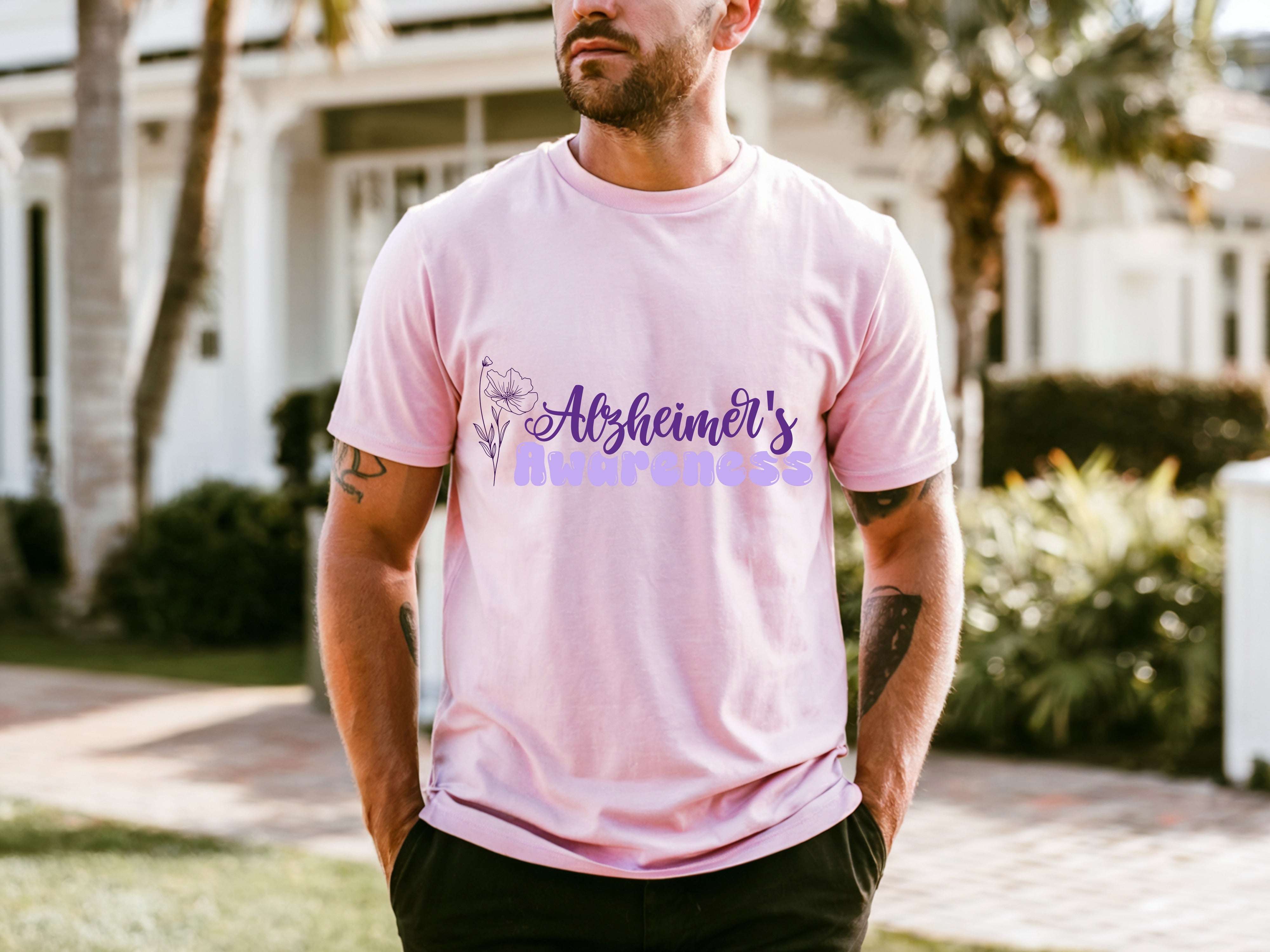 Alzheimer's Men's Trendy All-Match T-shirt