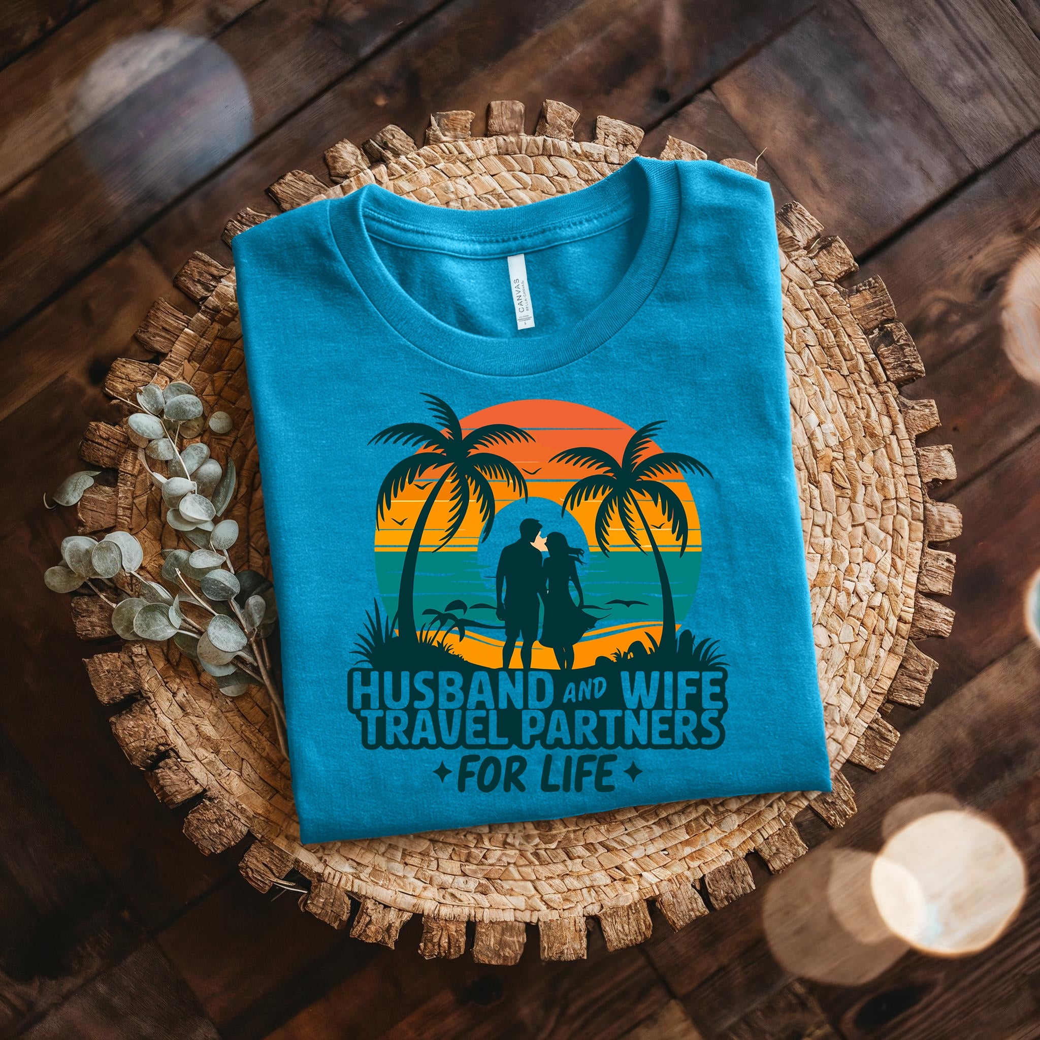 Couple On Vacation Unisex Summer Thin Short Sleeves