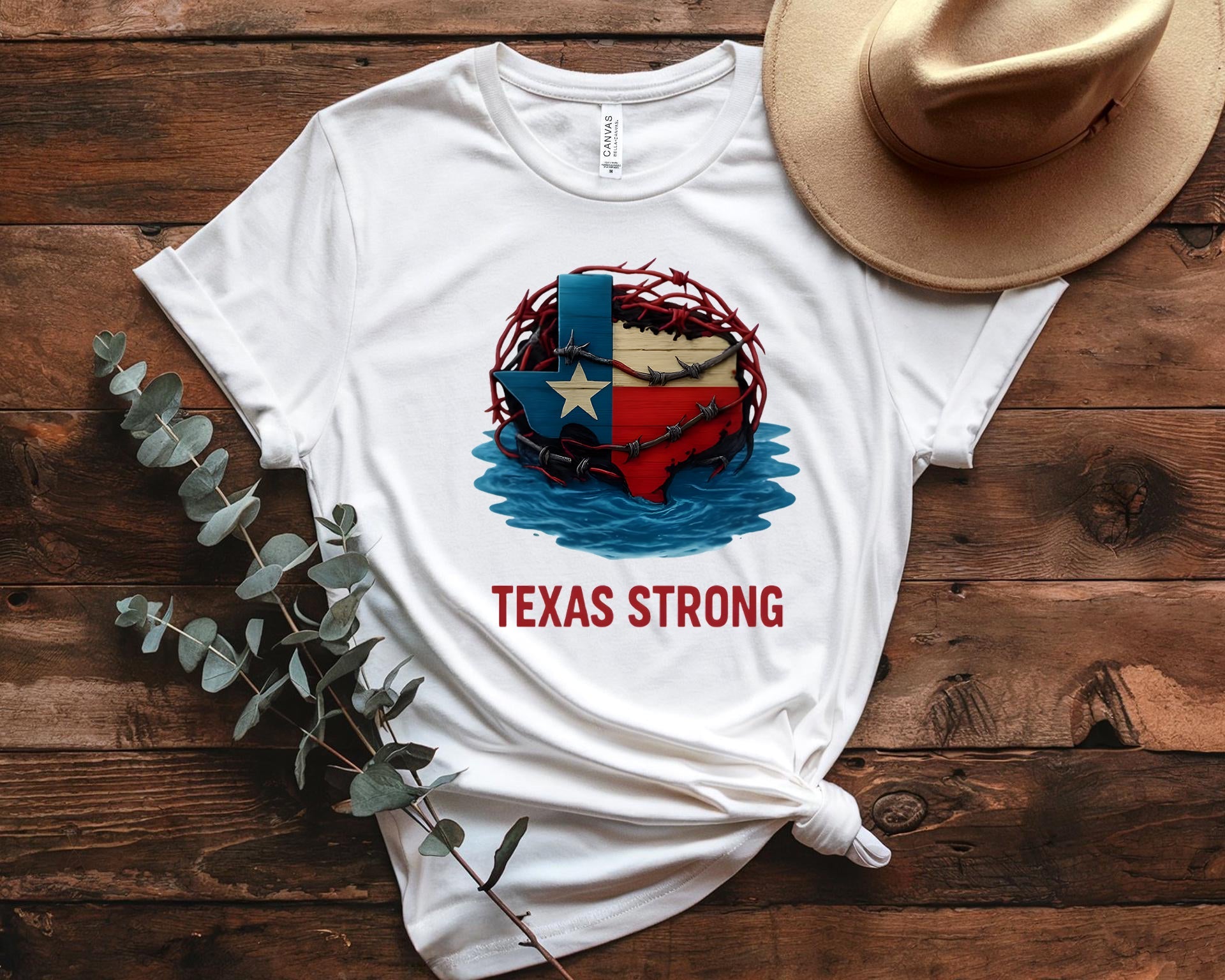 Texas Strong When You Go Through Deep Waters, I Will Be With You Print T-Shirt