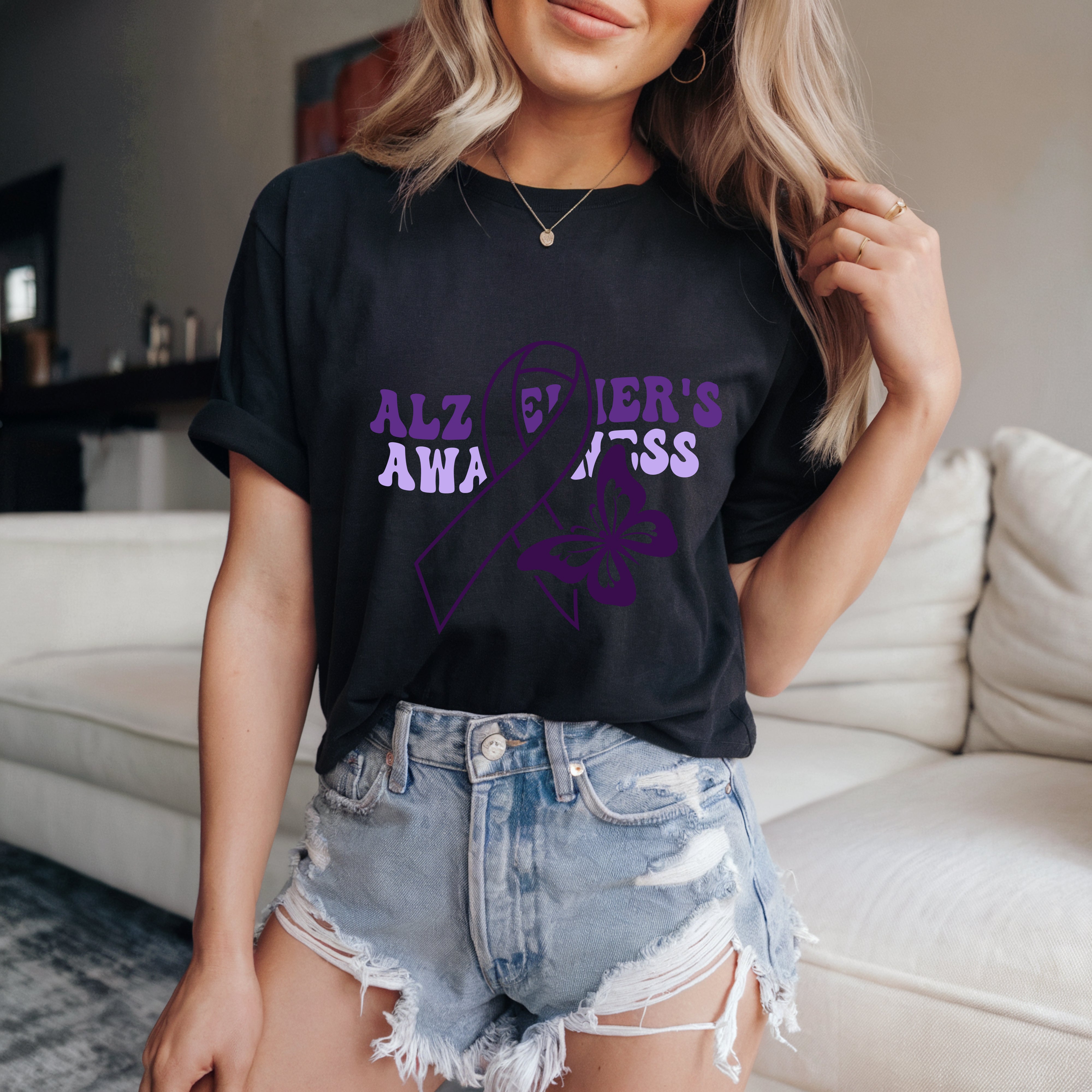 Alzheimer's Ladies Summer New T-shirts