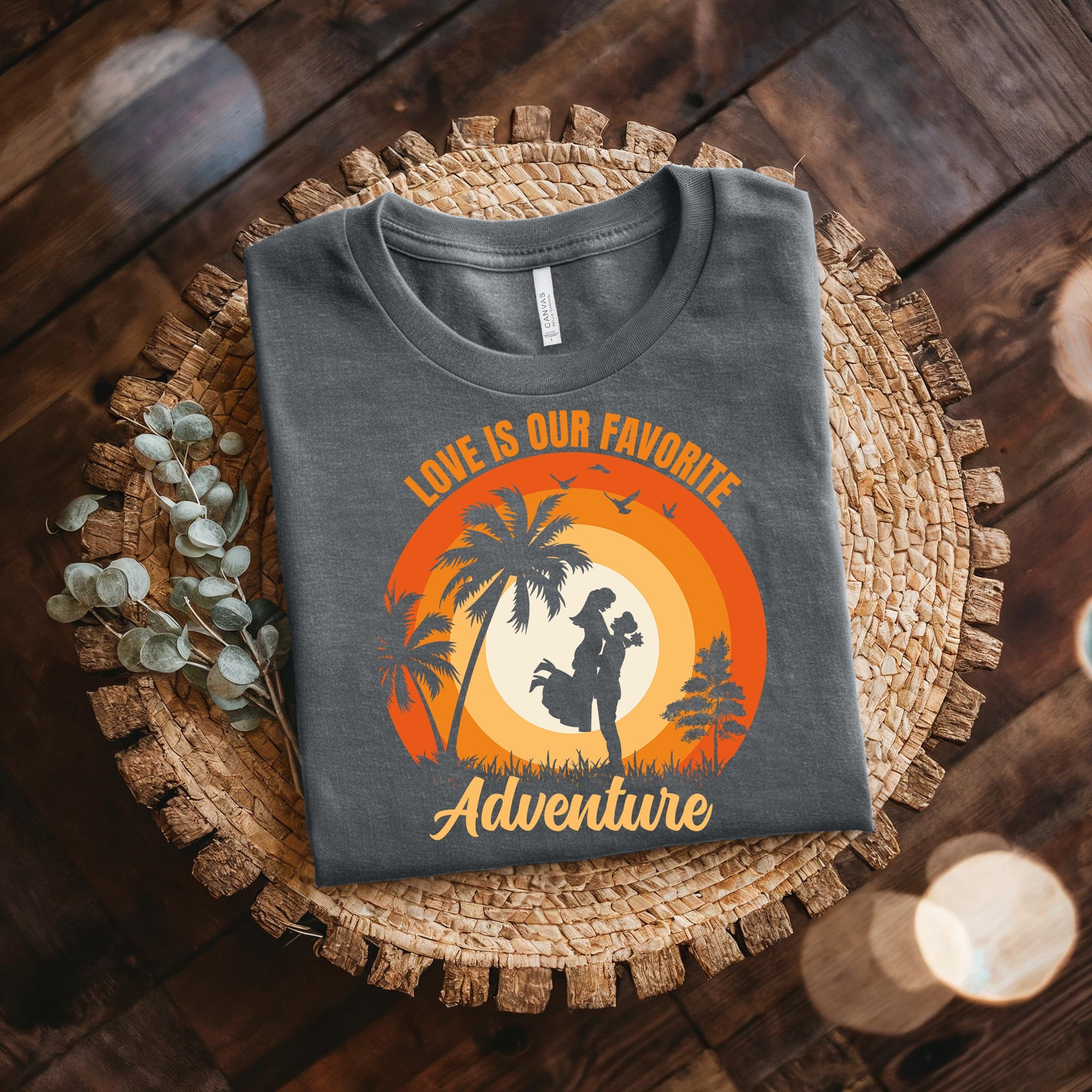 Couple On Vacation Unisex Loose Short Sleeves