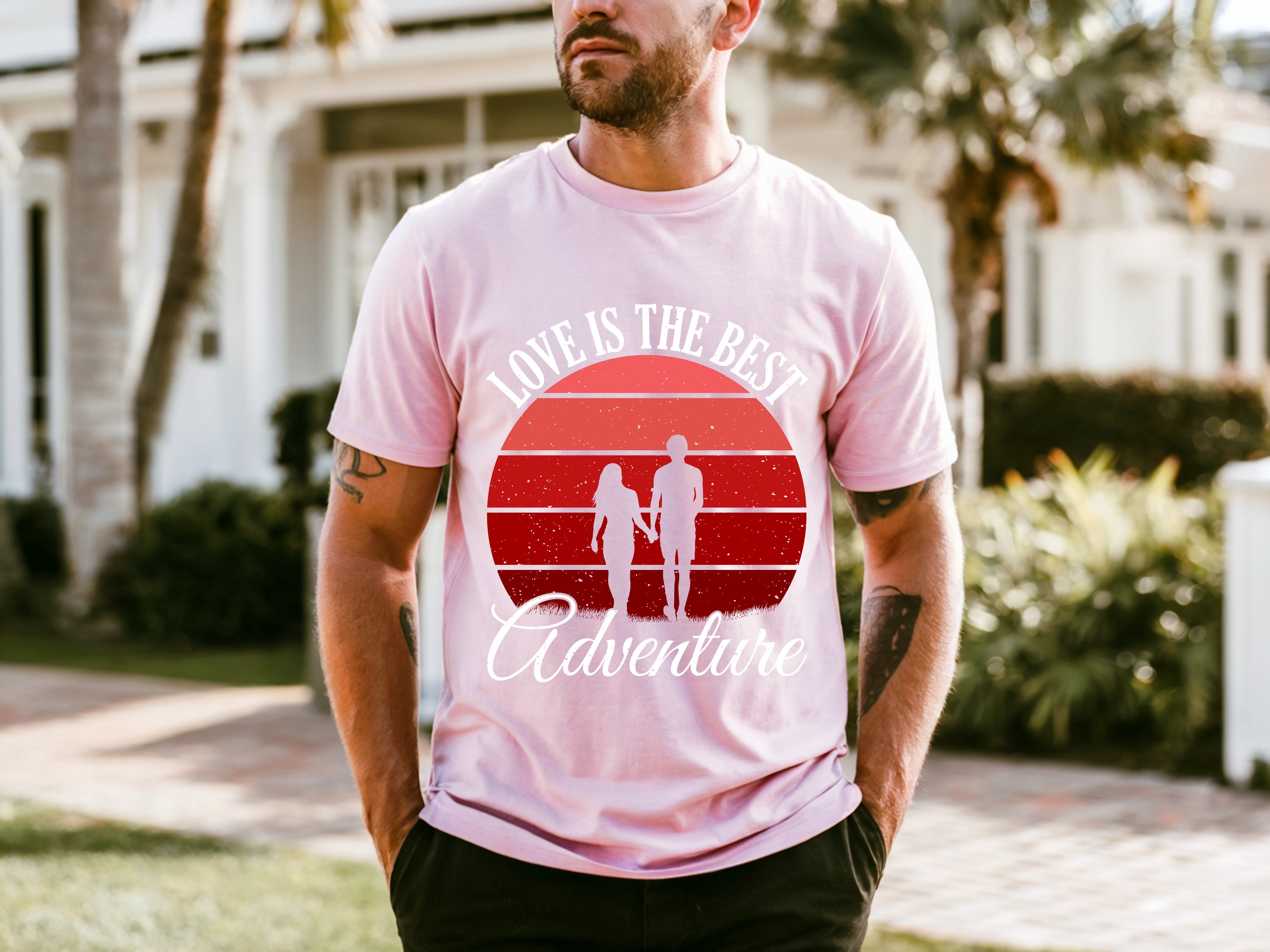 Couple On Vacation Summer Thin Printed Short Sleeves