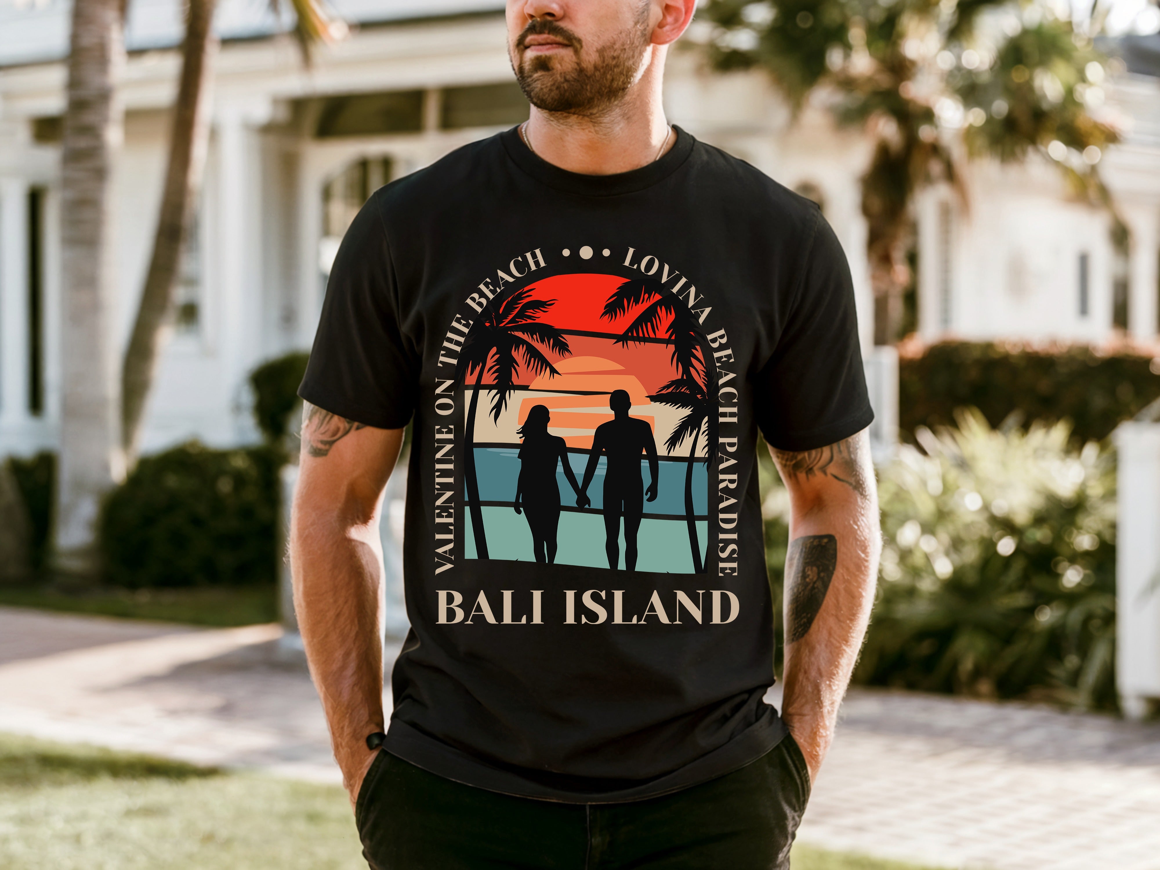 Couple On Vacation Summer Cotton T-Shirt