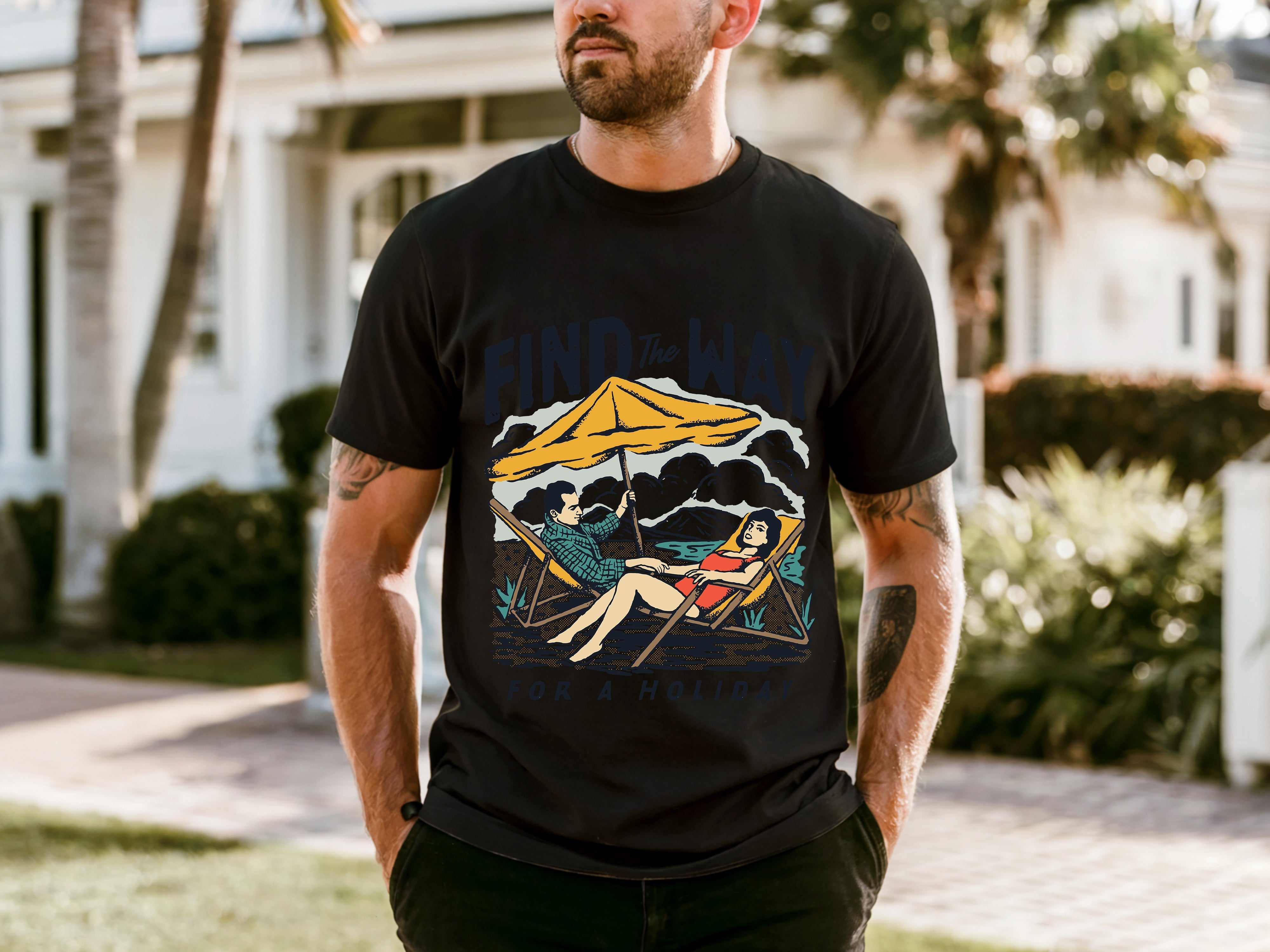 Couple On Vacation Men's Stylish Short Sleeve