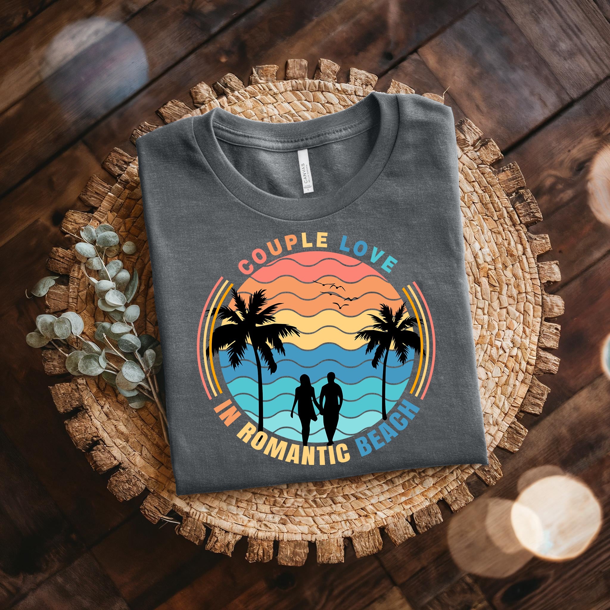Couple On Vacation Fresh Slim Fit Dopamine Short Sleeves