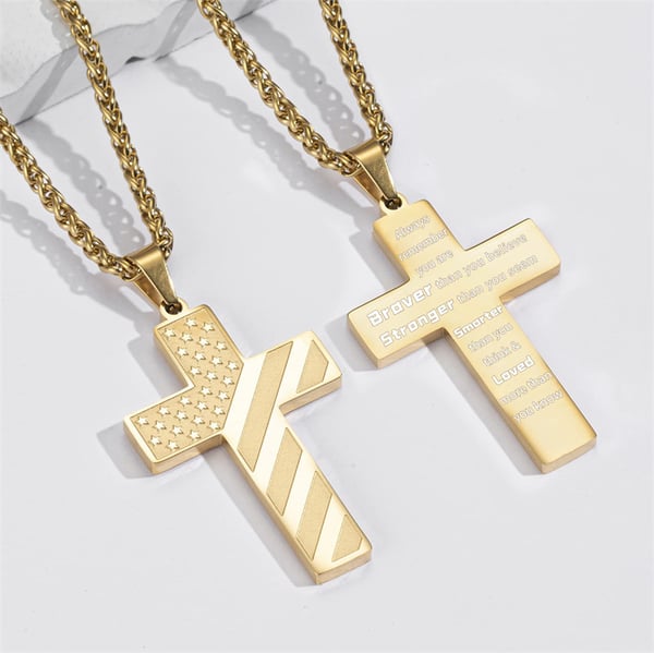 💥🎉✨Flag Cross Necklace,Best Gifts