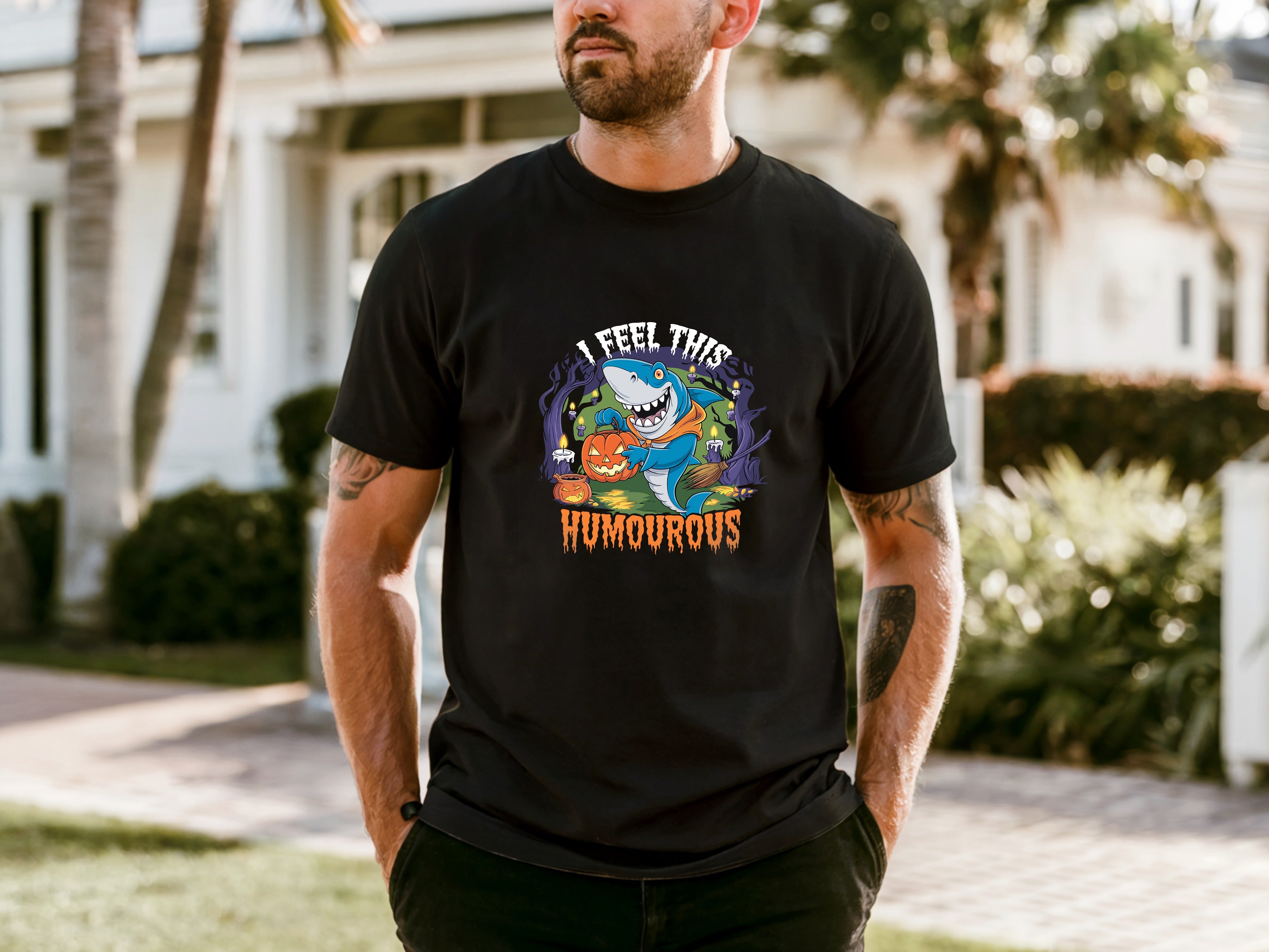 Jaws Men's Creative Graphic Print T-shirt