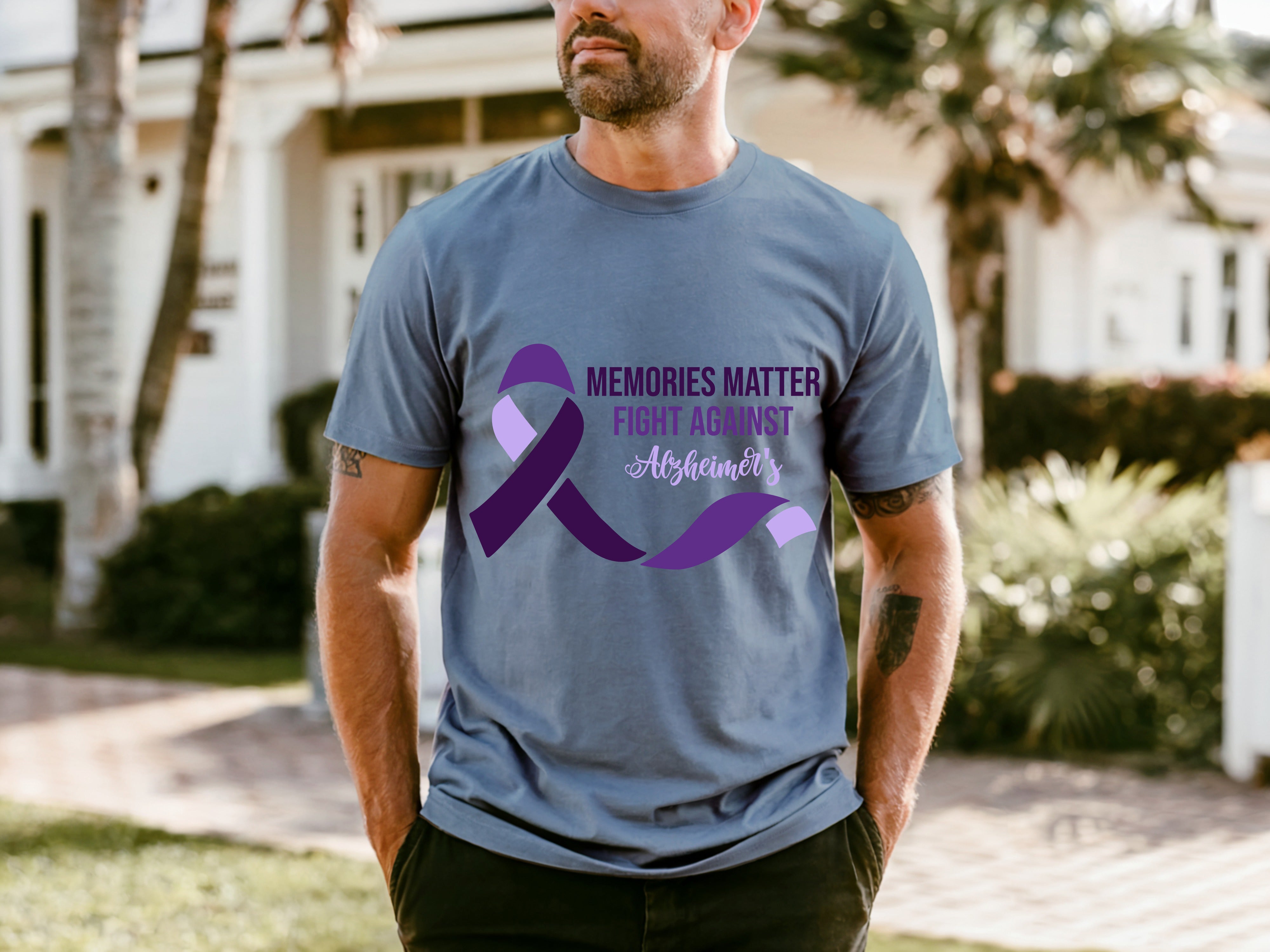 Alzheimer's Men's Casual Breathable T-shirt