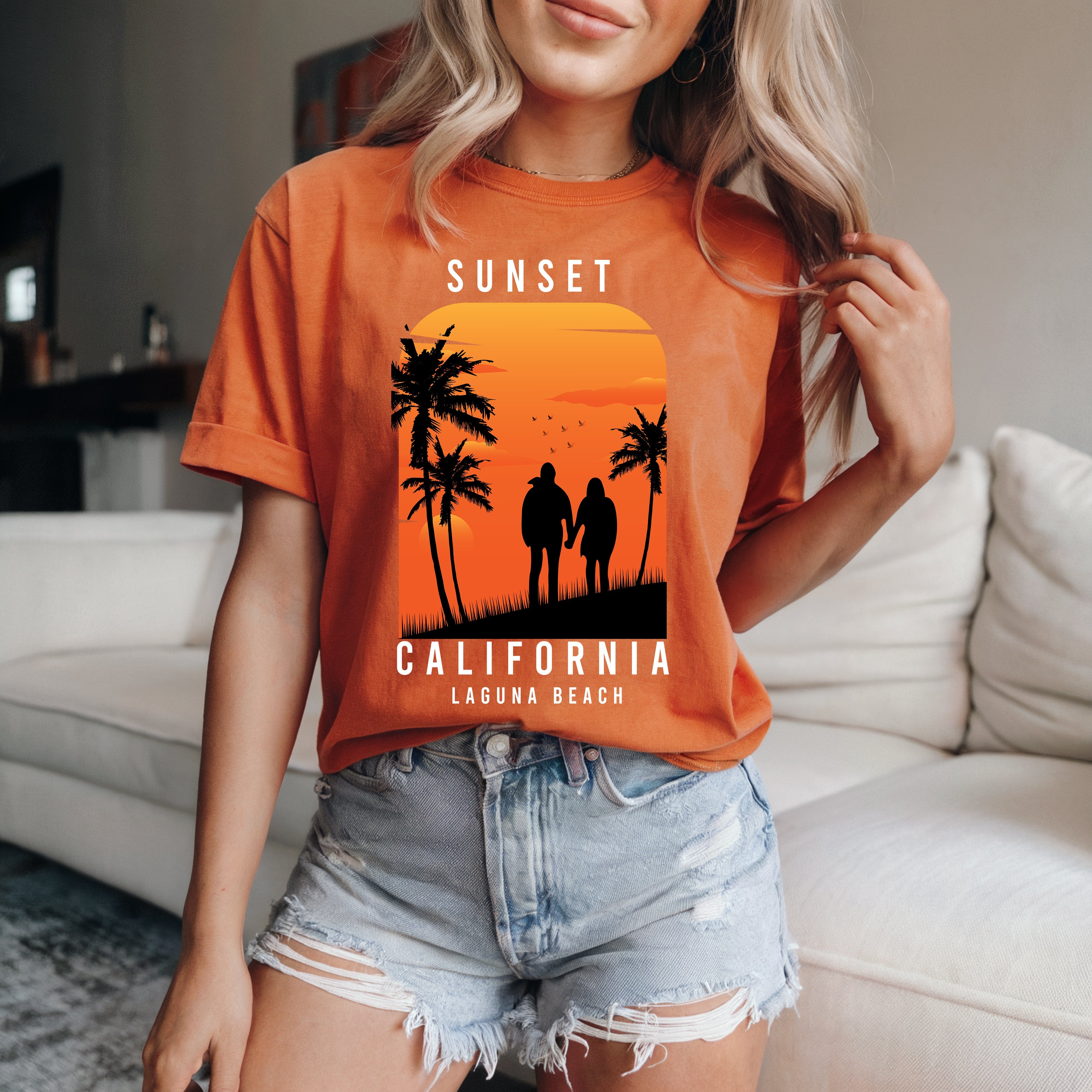 Couple On Vacation Women's Drop Shoulder Versatile Ins Short Sleeves