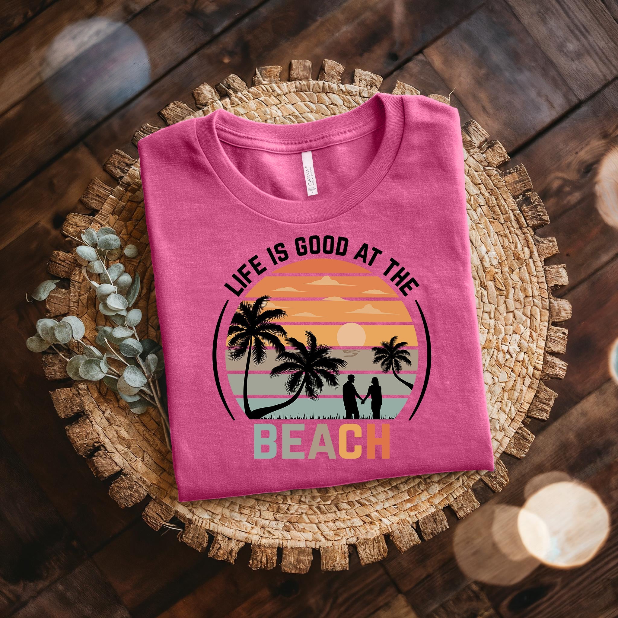 Couple On Vacation Unisex Casual T-Shirt