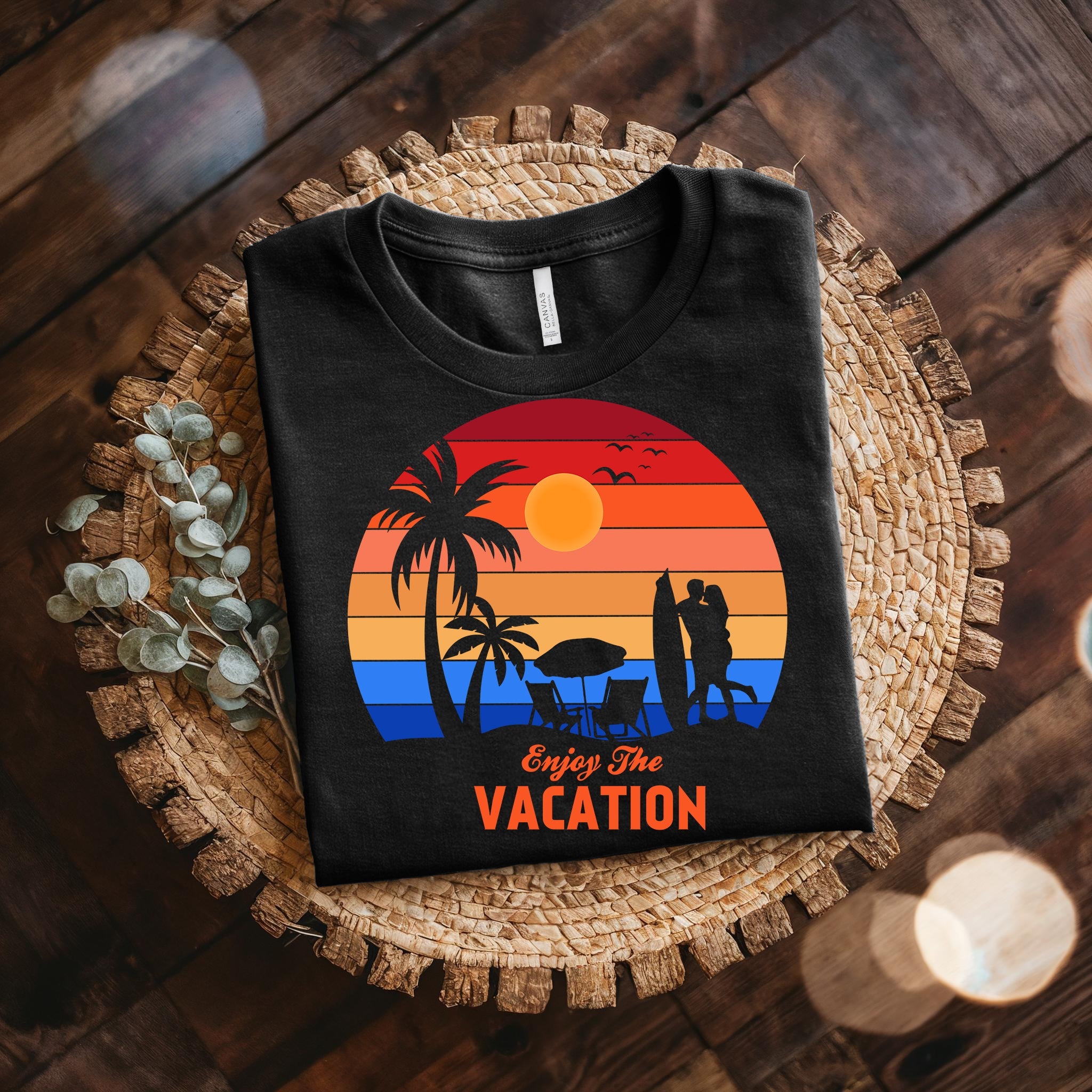 Couple On Vacation Unisex Niche T-shirt