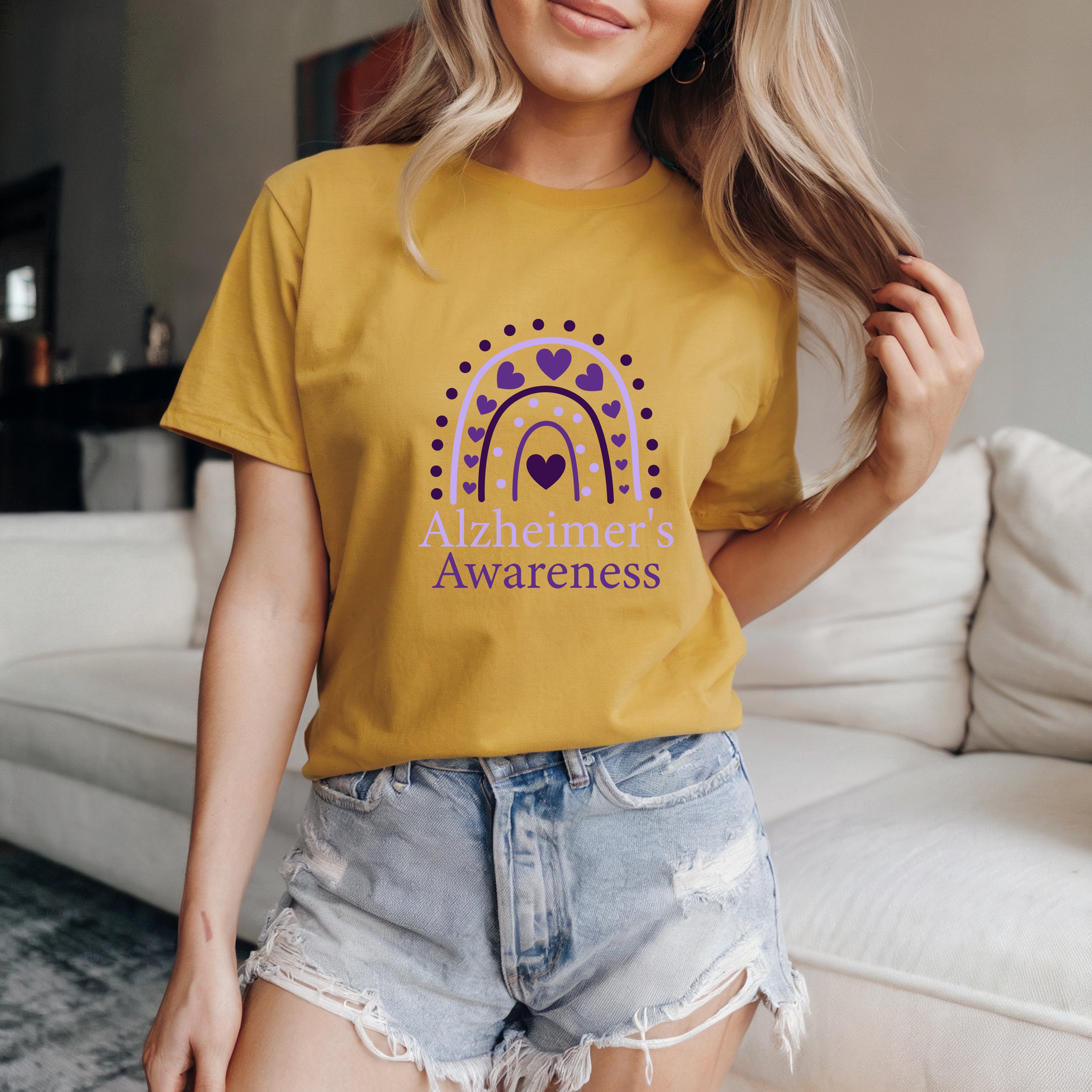 Alzheimer's Women's Printed Slim Fit T-Shirt