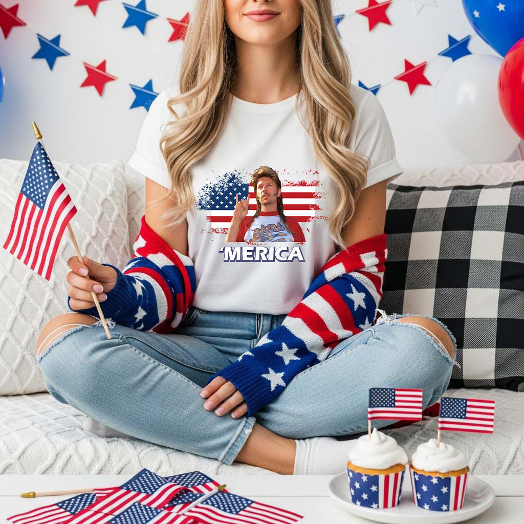 Joe Dirt Independence Day Trendy All-Match Short-Sleeved Women's