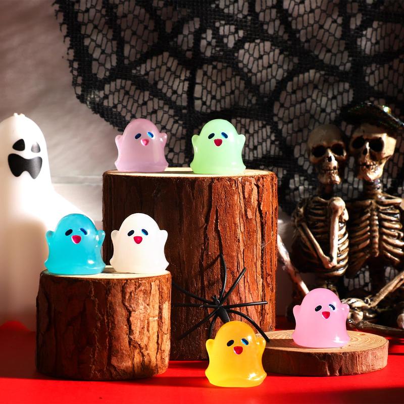 Halloween Mini Glowing Resin Figures Glow-in-the-Dark Mini Ghost Party Favors