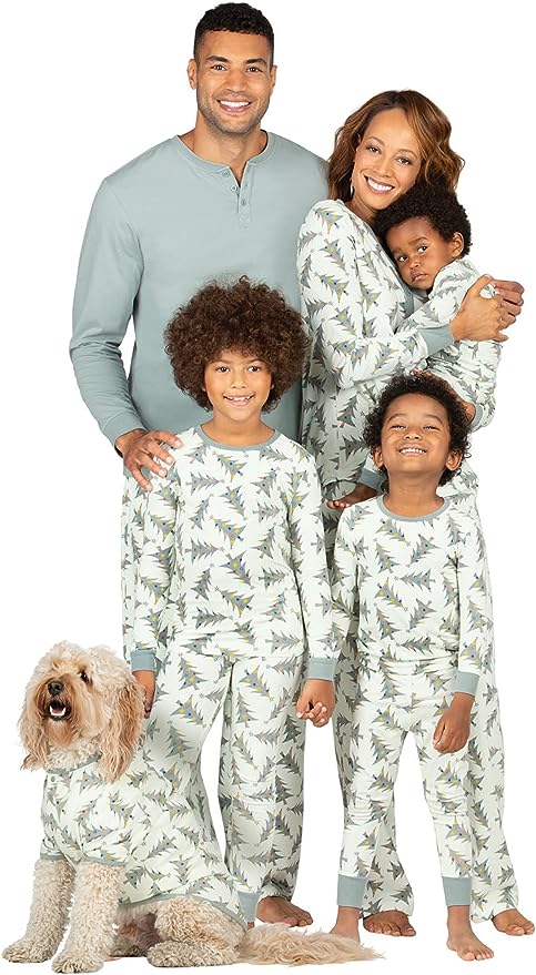 Holly Trees Matching Family Christmas Pajamas | Adults, Kids & Dog Pajamas
