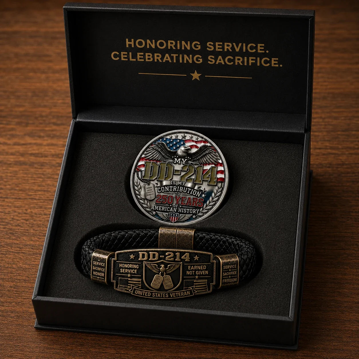 🔥 Limited-Time Sale-dd214-bracelet-coin-custom