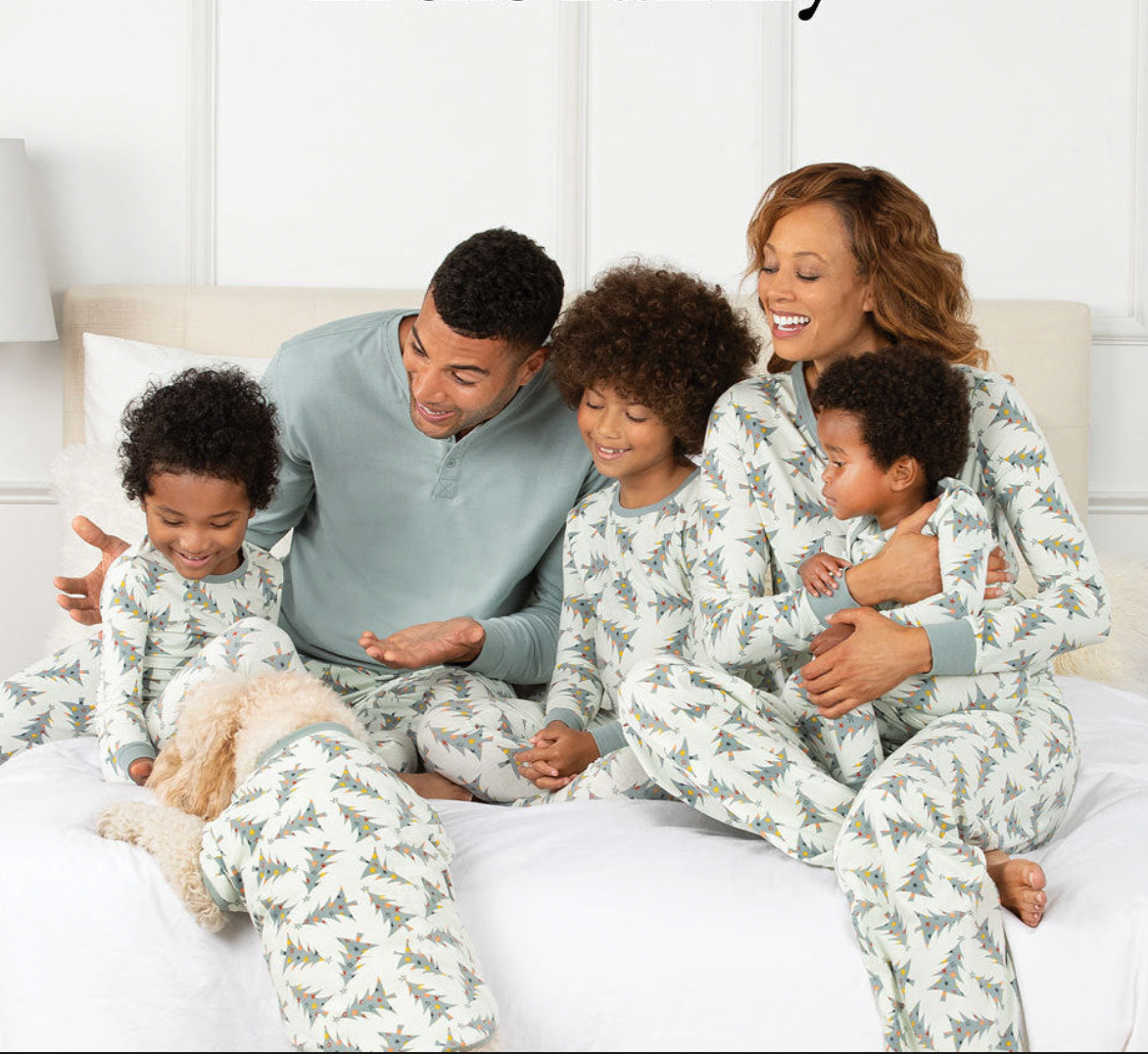 Snug Christmas Holly Trees Matching Family Christmas Pajamas