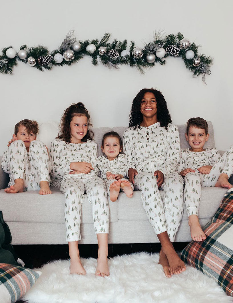 White Little Christmas Tree Matching Family Christmas Pajamas | Adults, Kids & Dog Pajamas