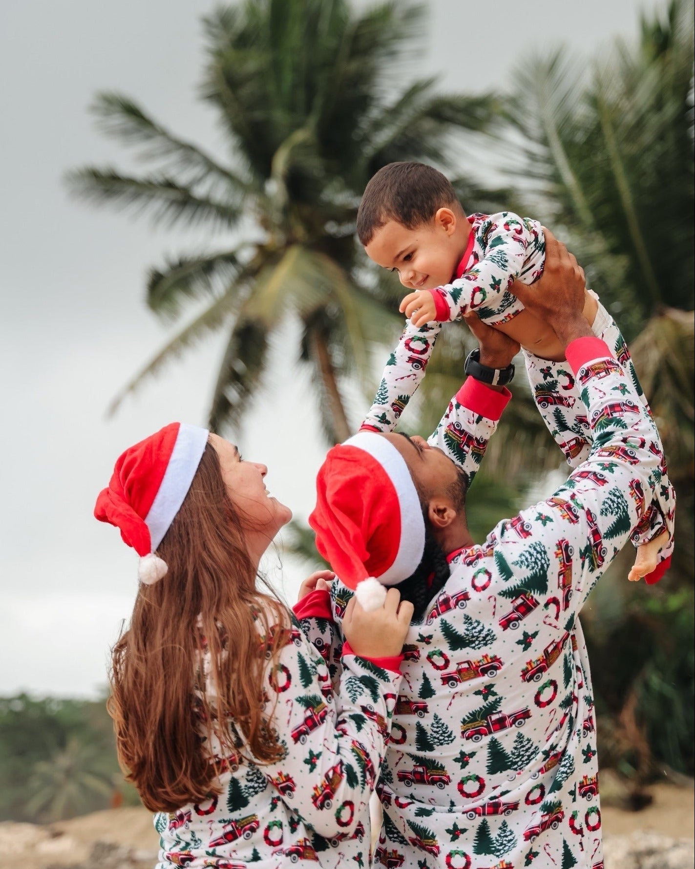 Christmas Tree Truck Matching Family Christmas Pajamas