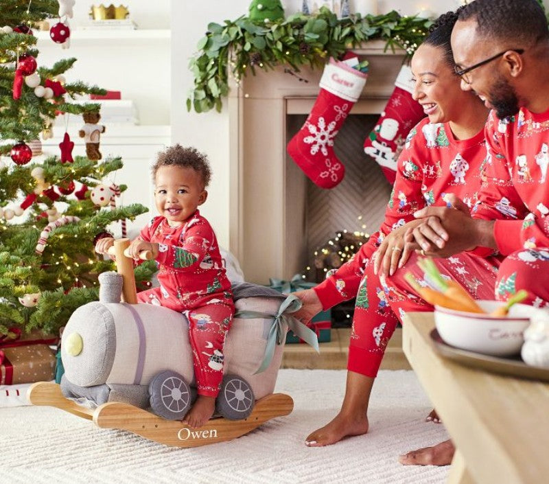 Red Snowman Matching Family Christmas Pajamas